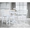 International Concepts 36 in. Solid Wood Round Top Pedestal Dining Table with 4 Counter Height Stools in White K08-36RT-23B-S402-4 - alternate 4